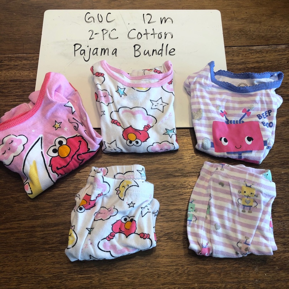 GUC 12 m 2-PC Long Sleeve Cotton Pajama Bundle